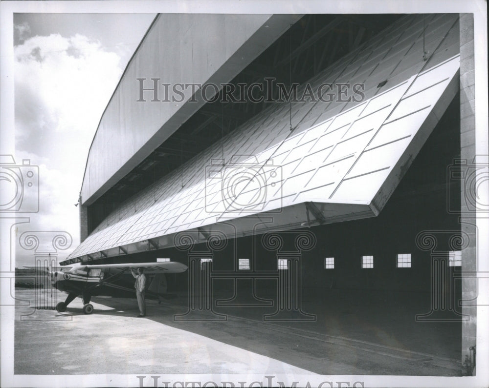 1953 Water Municipal Airport Door - Historic Images