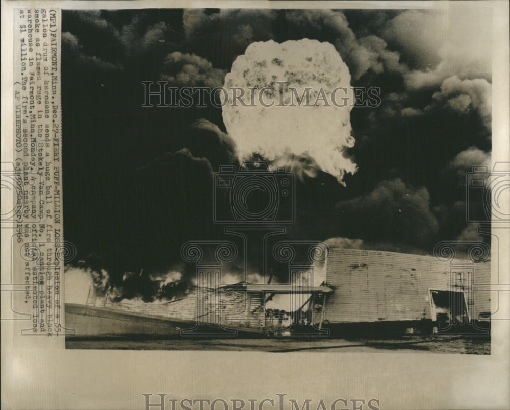 1967 55 Gallon Kerosene Explosion - Historic Images