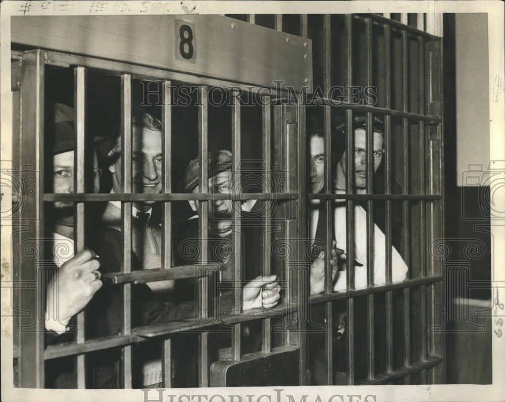 1937 Jail Taxi Strike Cab Drivers Andrew - Historic Images