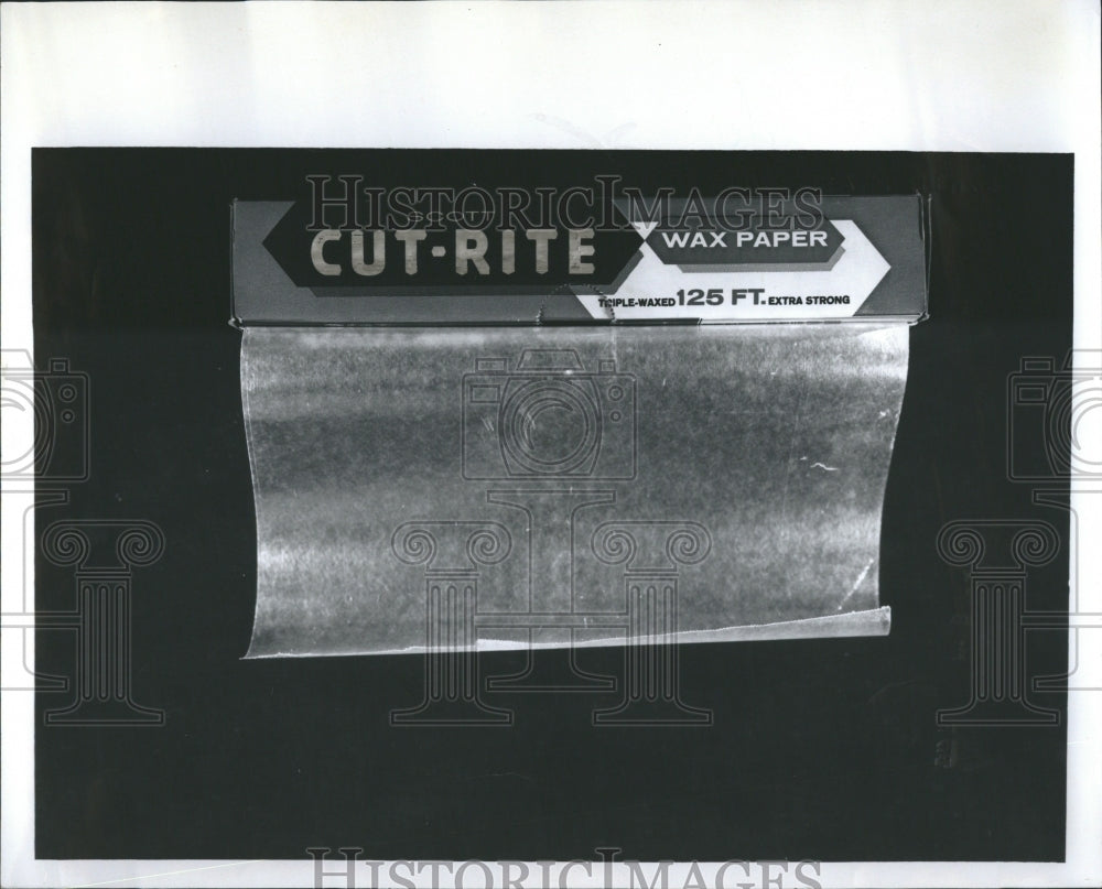 1957 Press Photo Wax Paper Cut Rite - Historic Images