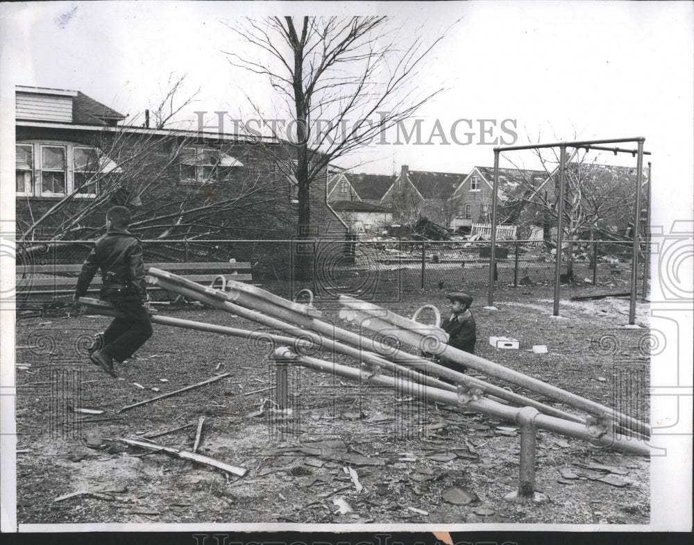 1961 Toronado Damage Teeter totter Chicago - Historic Images