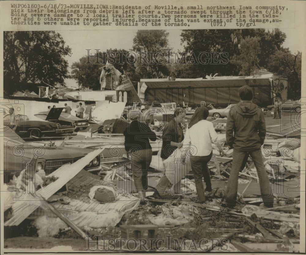 1973 Tornado Damage Moville Northwest Iowa - Historic Images