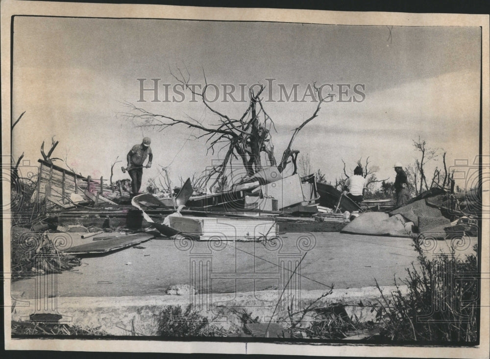 1976 Casey Mierzwa Debris Tornado McCarthy  - Historic Images