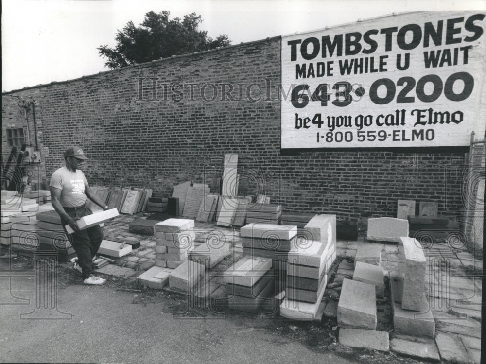 1992 Elmos Tombstone Service Hosea Knox - Historic Images