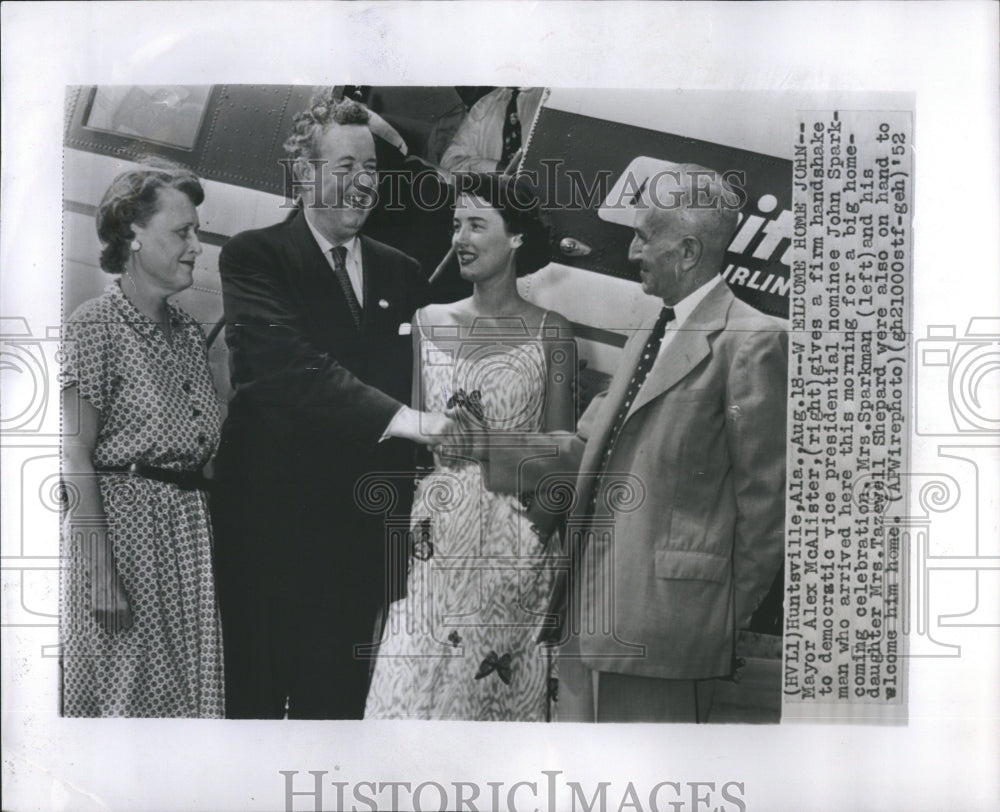1952 Press Photo of John Sparkman and Family - Historic Images