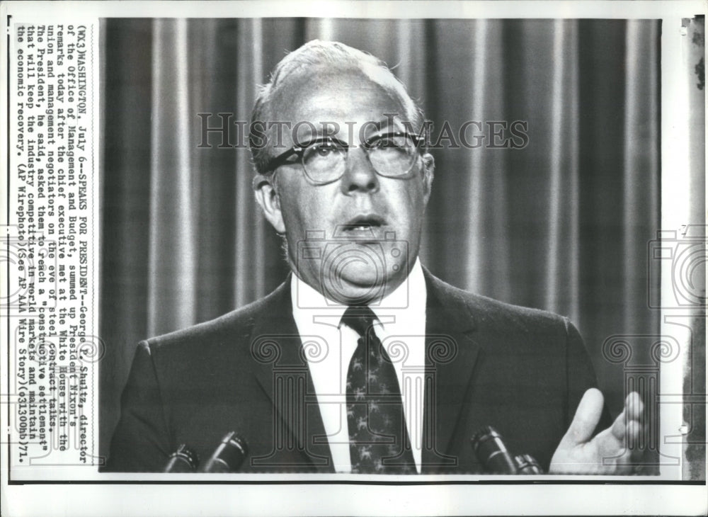 1971 President White House Union Contract - Historic Images