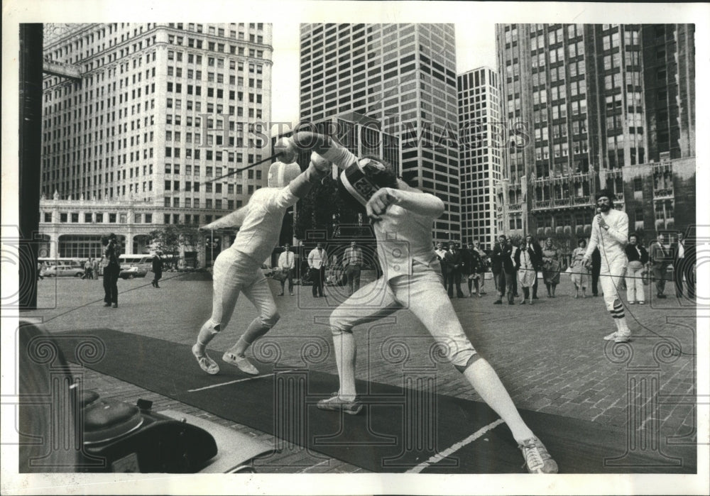 1979 Fencing Edward Longstreet George Peche - Historic Images