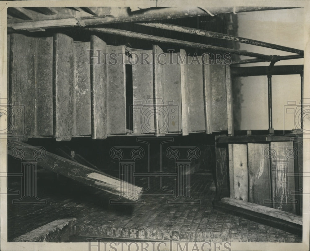 1950 Safety Fire Hazards Wooden Steps Rail  - Historic Images