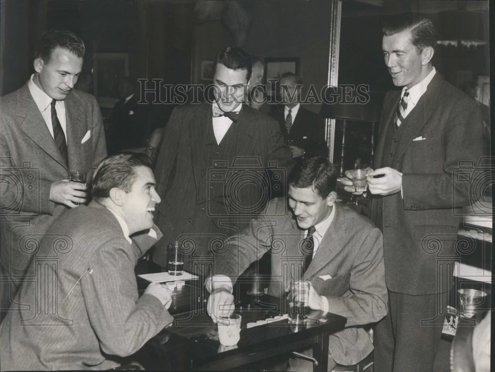 1950 Bachelors Benedicts Stag Party Racquet - Historic Images
