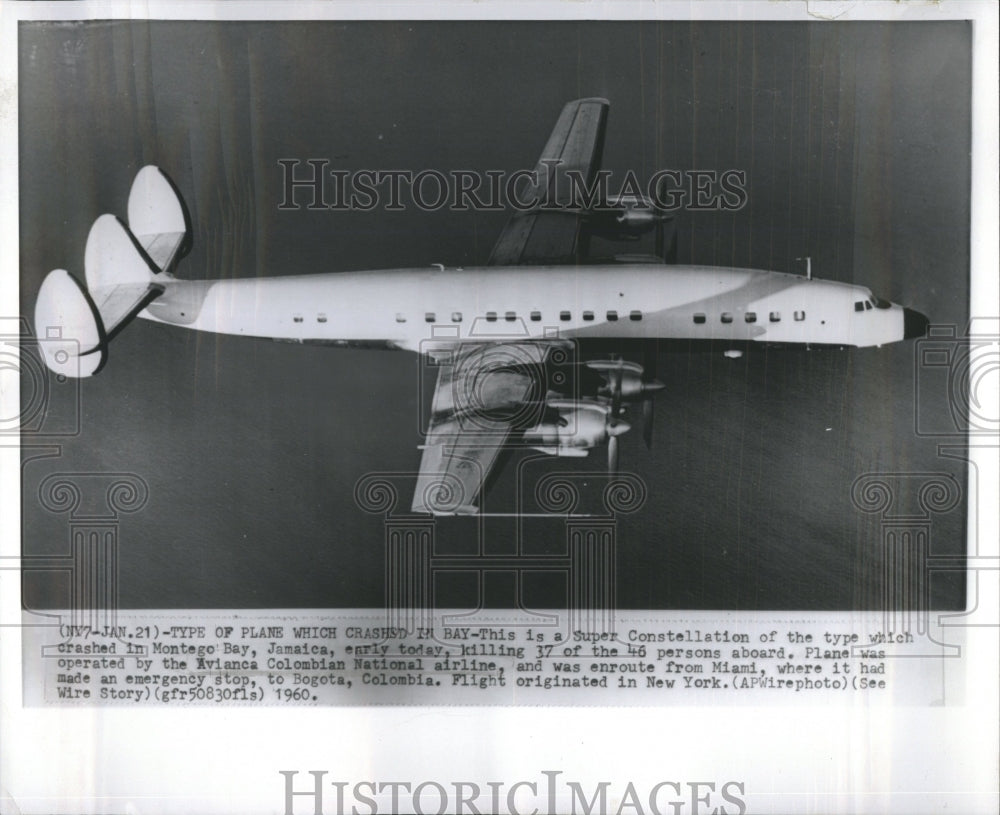 1960 Super Constellation Plane Avianca - Historic Images