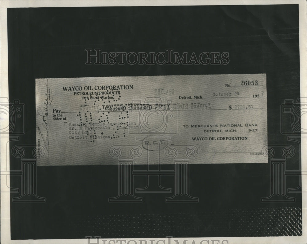 1932 Edward Schlee Banquet Payment Check - Historic Images