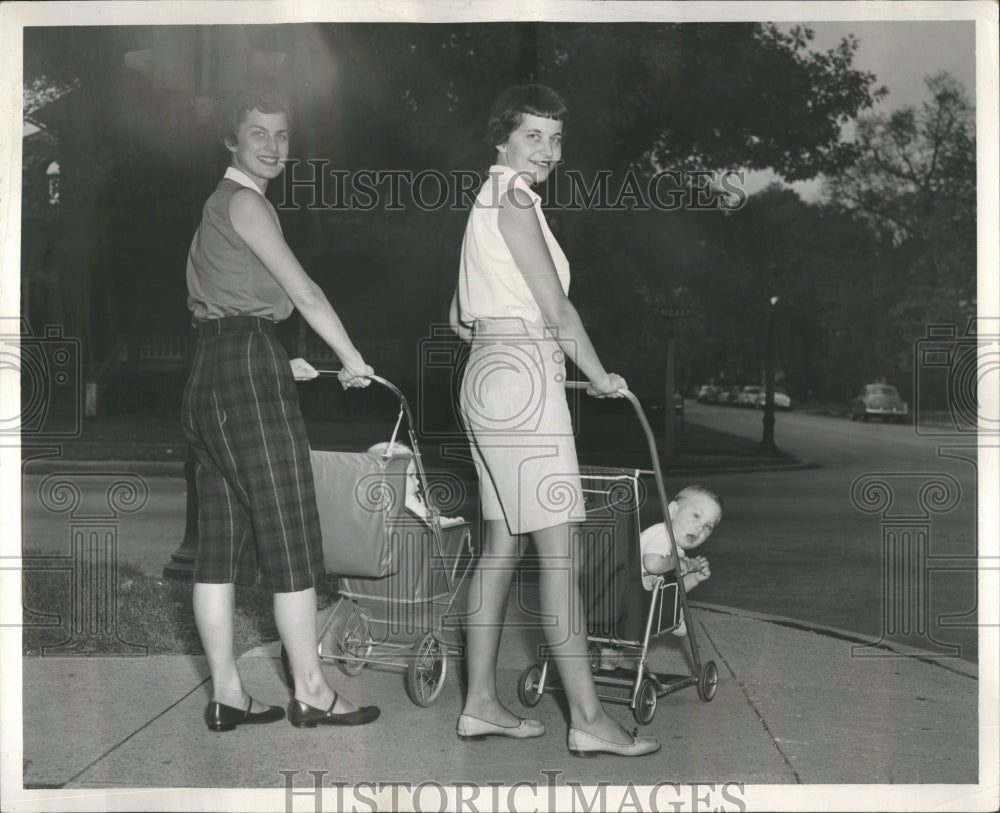  Neighborhood Walk Stroller Babies - Historic Images