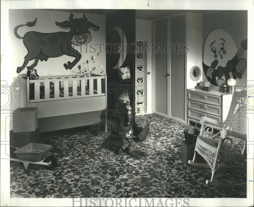 1974 Jack and Jill nursery room theme - Historic Images