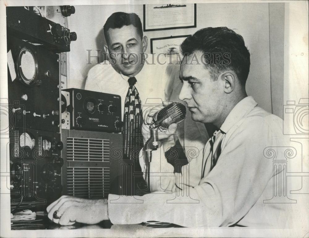 1949 Radio Ham Operator Cummings Kalamazoo - Historic Images
