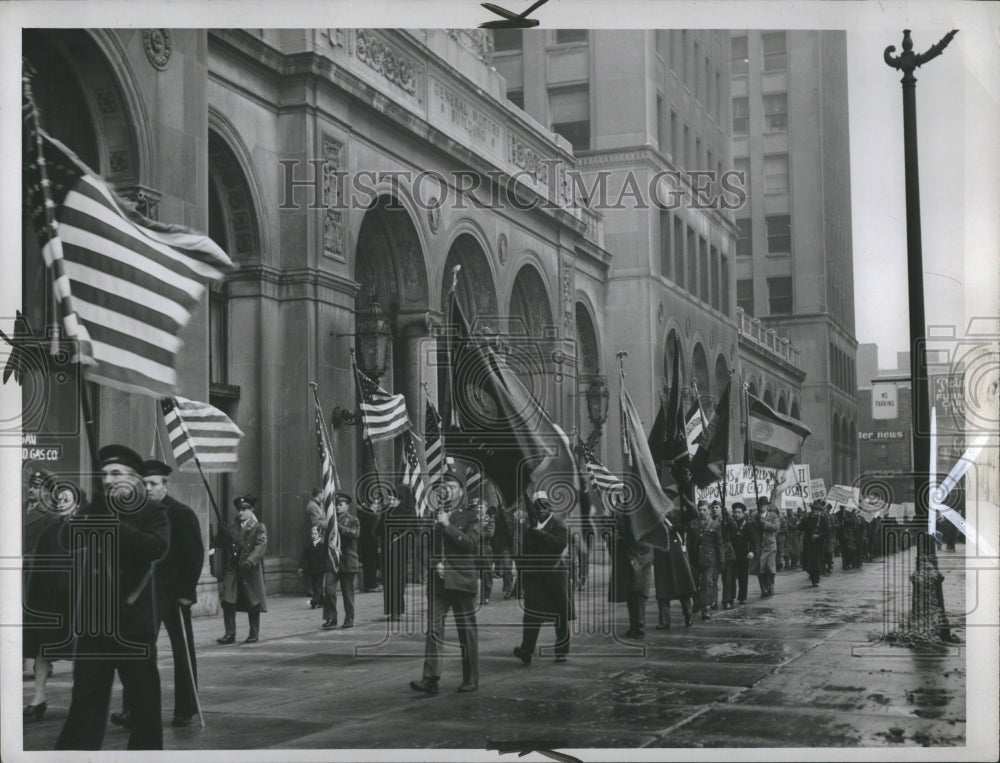 1946 UAW Parade Stage General Motors Vets  - Historic Images