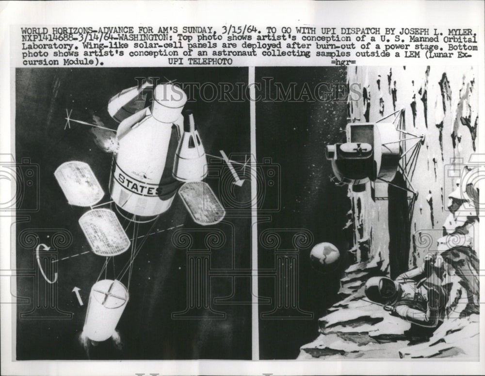 1964  JOSPEH L.MYLER.Manned arbital labora - Historic Images