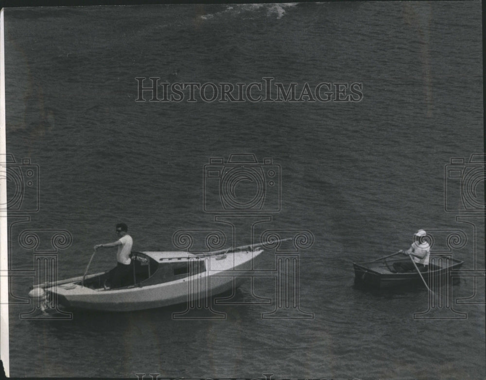 1967 Rowboat Chicago River  - Historic Images
