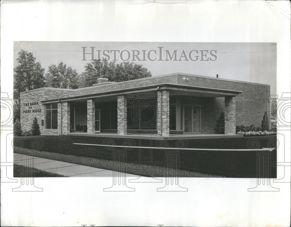 1958 Press Photo   Bank  Rd Williem   Park  ridge - Historic Images