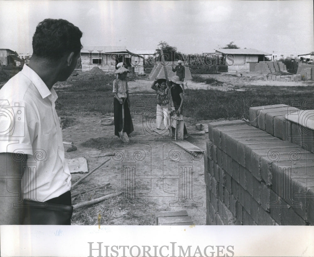 1967 At a refugee camp in Binh Duong provin - Historic Images