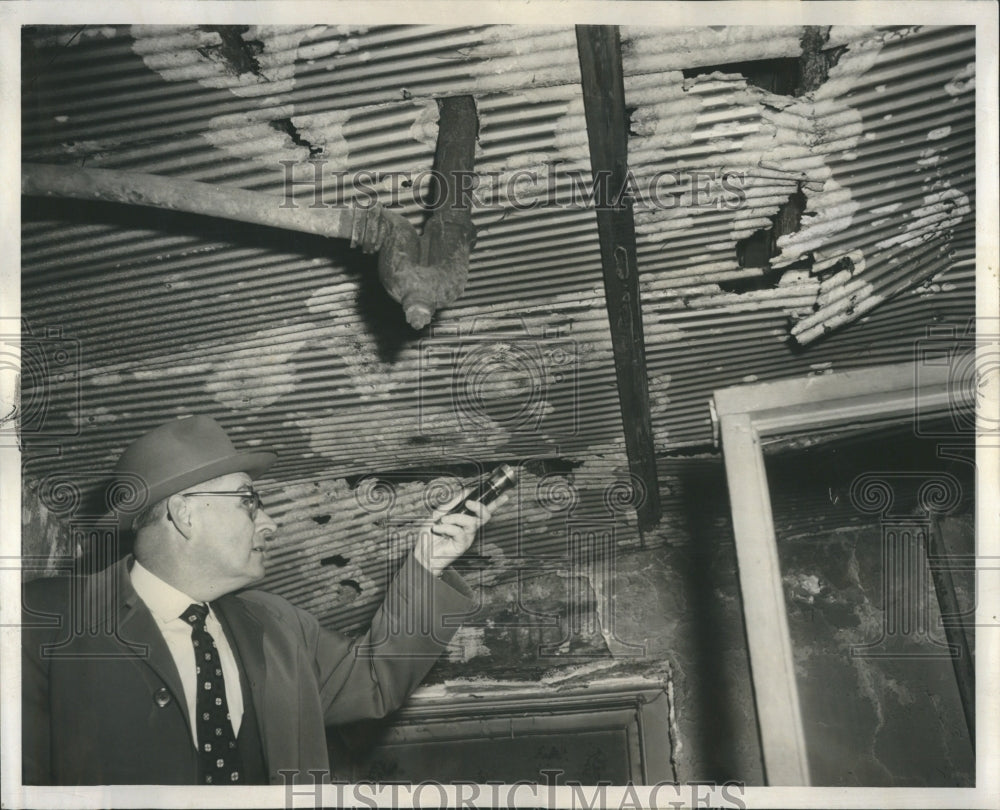 1958 Fire Inspector Chief Gene Brennan - Historic Images