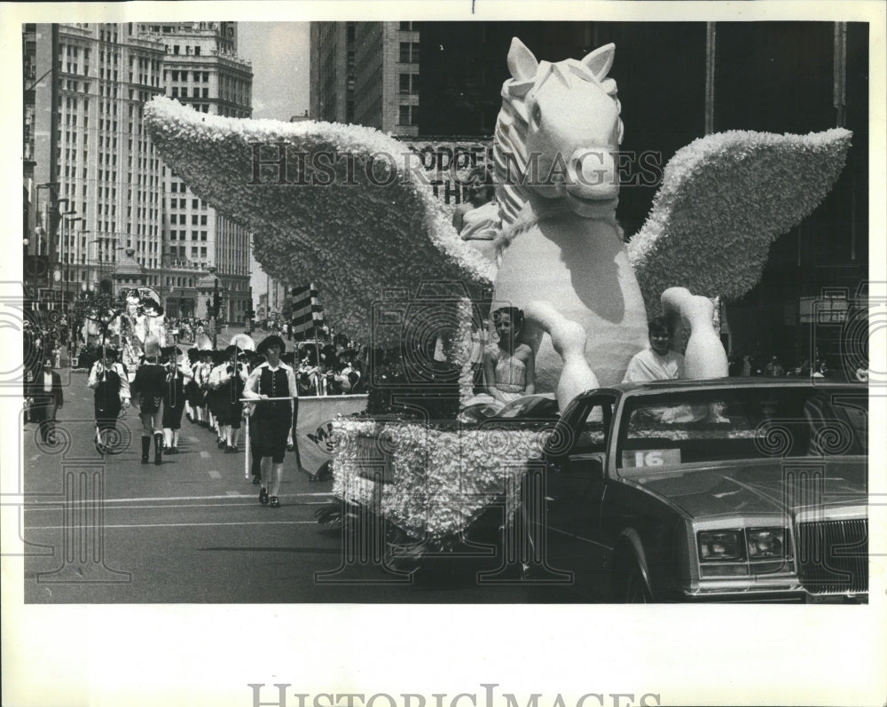 1981 Greek Parade Pegasus Float - Historic Images