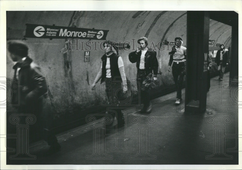 1981 Guardian Angels Patrol Monroe St - Historic Images