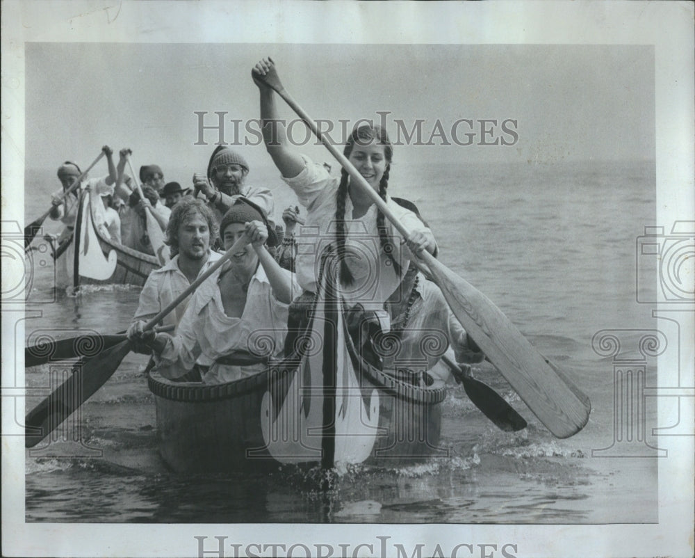 1982 Paddling Hired Help Adventurers - Historic Images