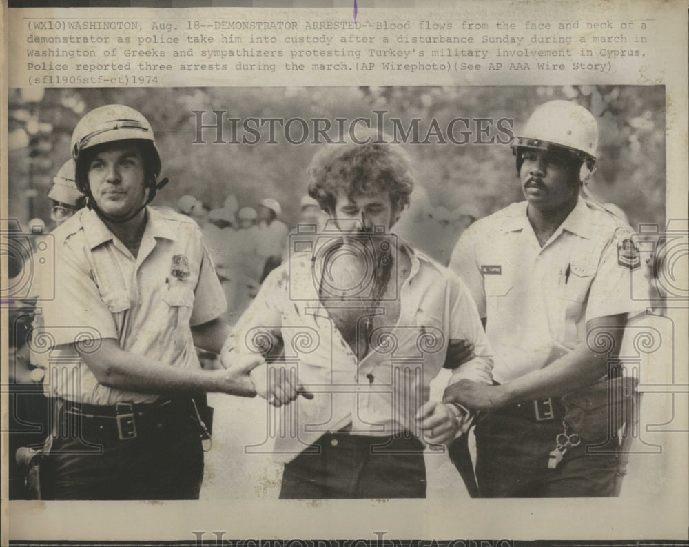 1974 demonstrator arrested - Historic Images