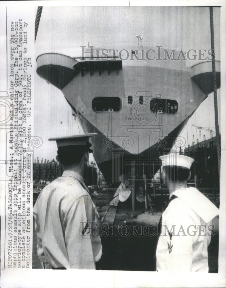 1965 Tripoli Amphibious Ship Pascagoula - Historic Images