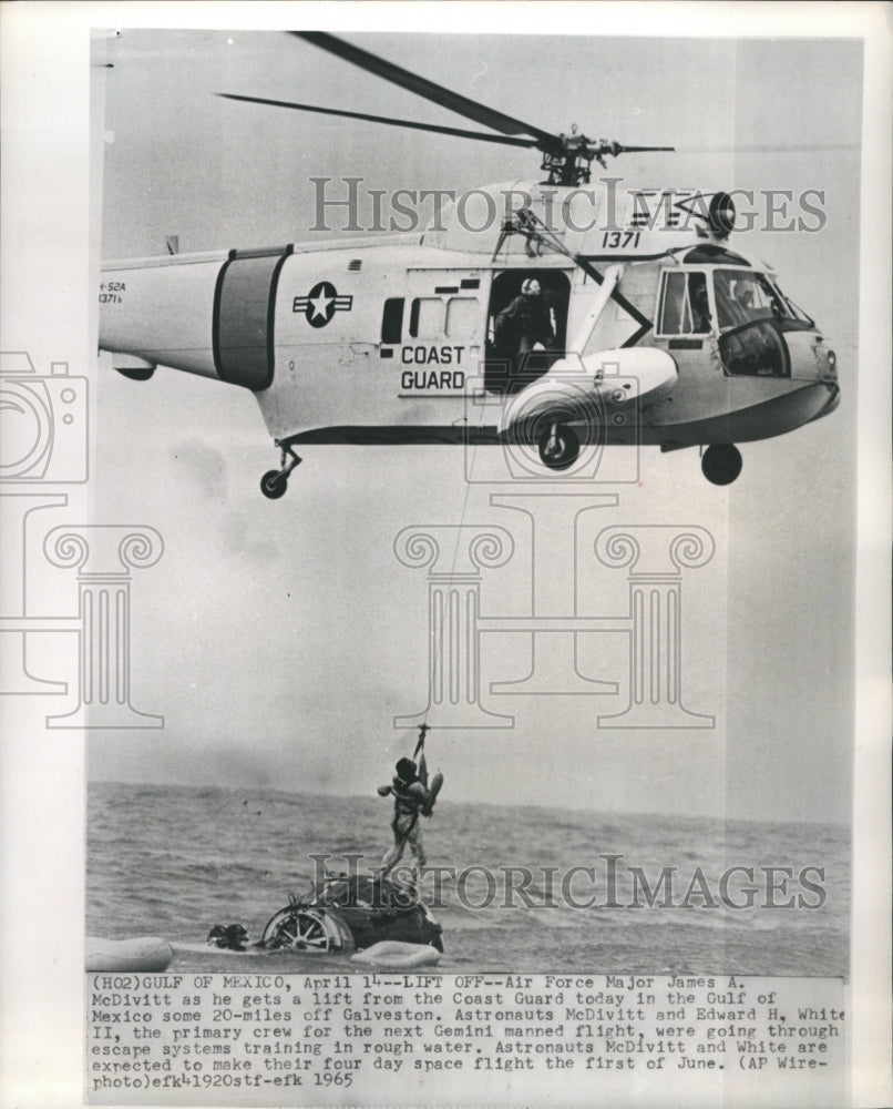 1965 James McDivitt Coast Guard Helicopter  - Historic Images