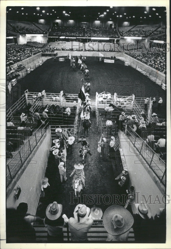 1981 Backstage Before Rodeo Rosemont Cowboy - Historic Images