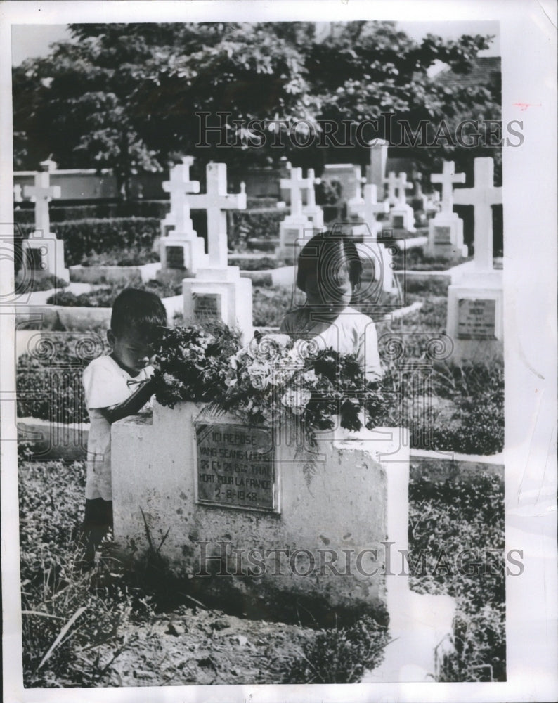 1959 Military Cemetery at Hano - Historic Images