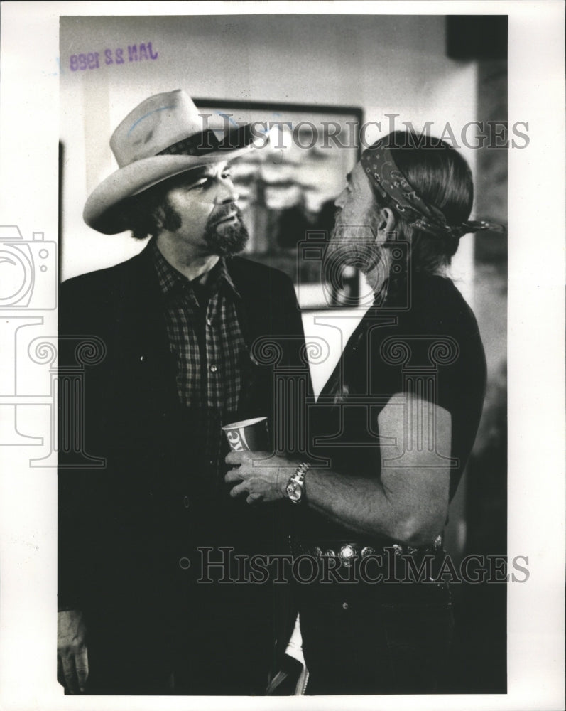 1985 Rip Torn Willie Nelson ActorSongwriter - Historic Images