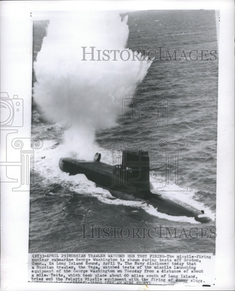 1960  Nuclear George Washington Groton - Historic Images