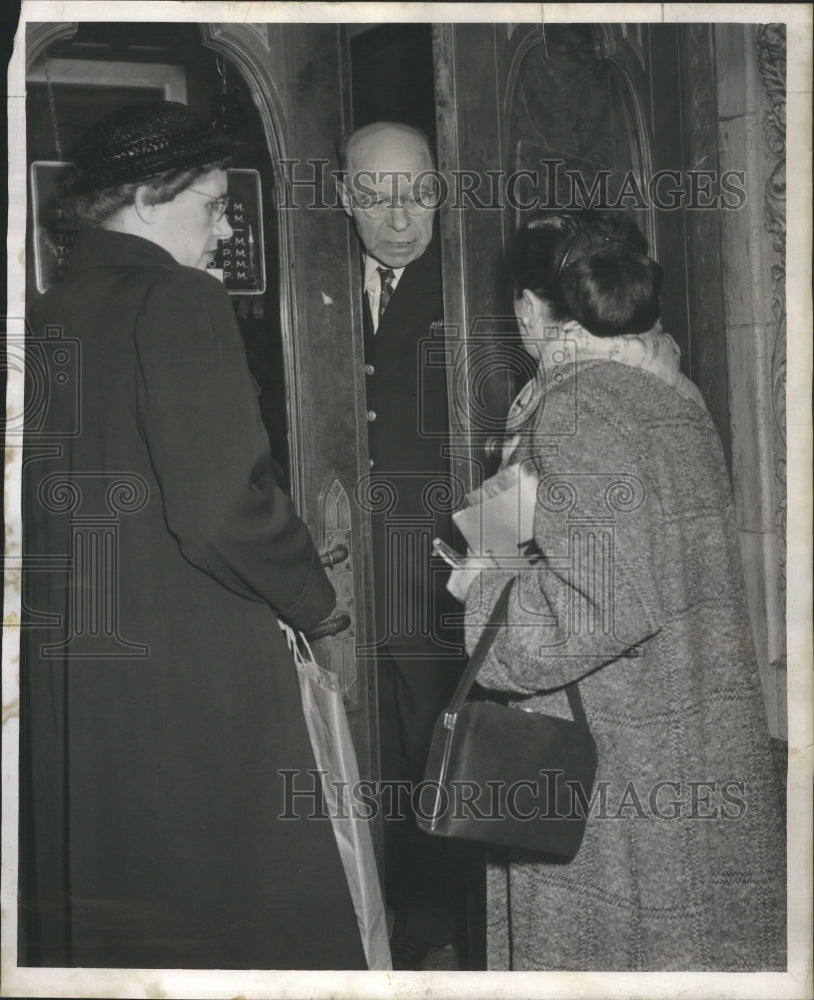 1953 Devon Noth Town State Bank Woman Man - Historic Images
