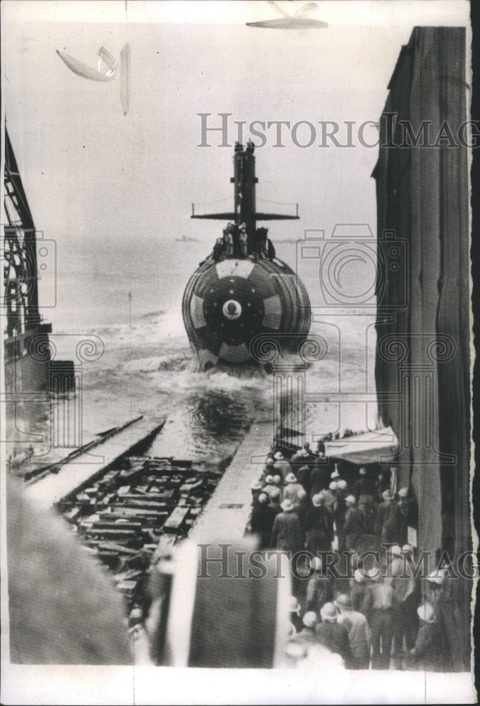 1960 Nuclear Sub Slides into Lake James  - Historic Images