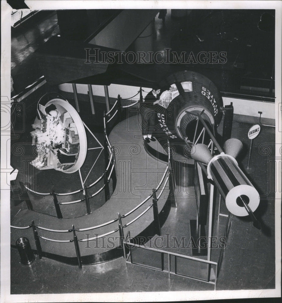1961 Press Photo Space Capsule Science Museum Children - Historic Images