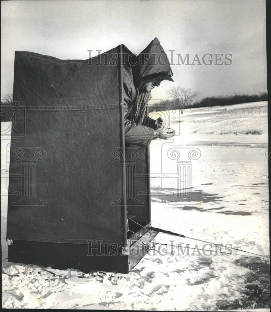 1965 Ice Fishing - Historic Images