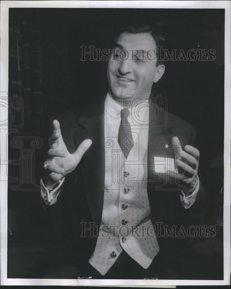 1954 Danny Thomas Comedian Suit Vest Tie - Historic Images