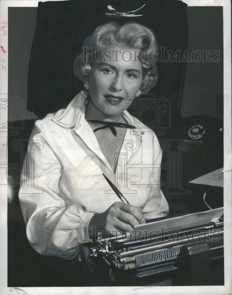 1955 Sheila Graham WWJTV News Anchor Show - Historic Images