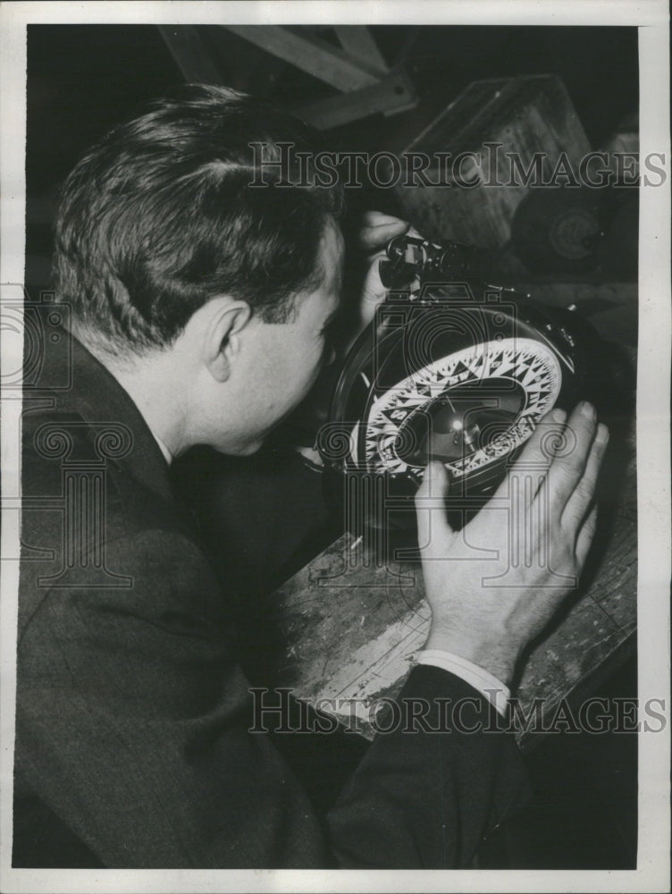 1939 Azimuth Circle Compass Mariners Boston - Historic Images