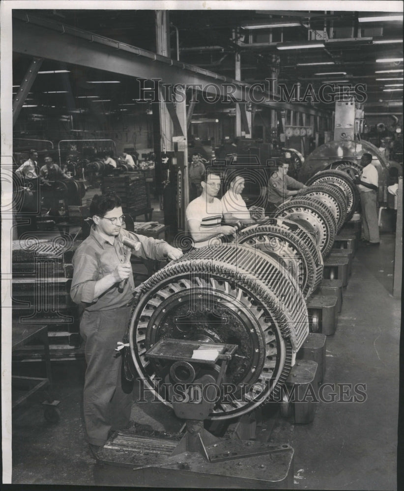 1952 Press Photo Armatures Generators Electricity - Historic Images