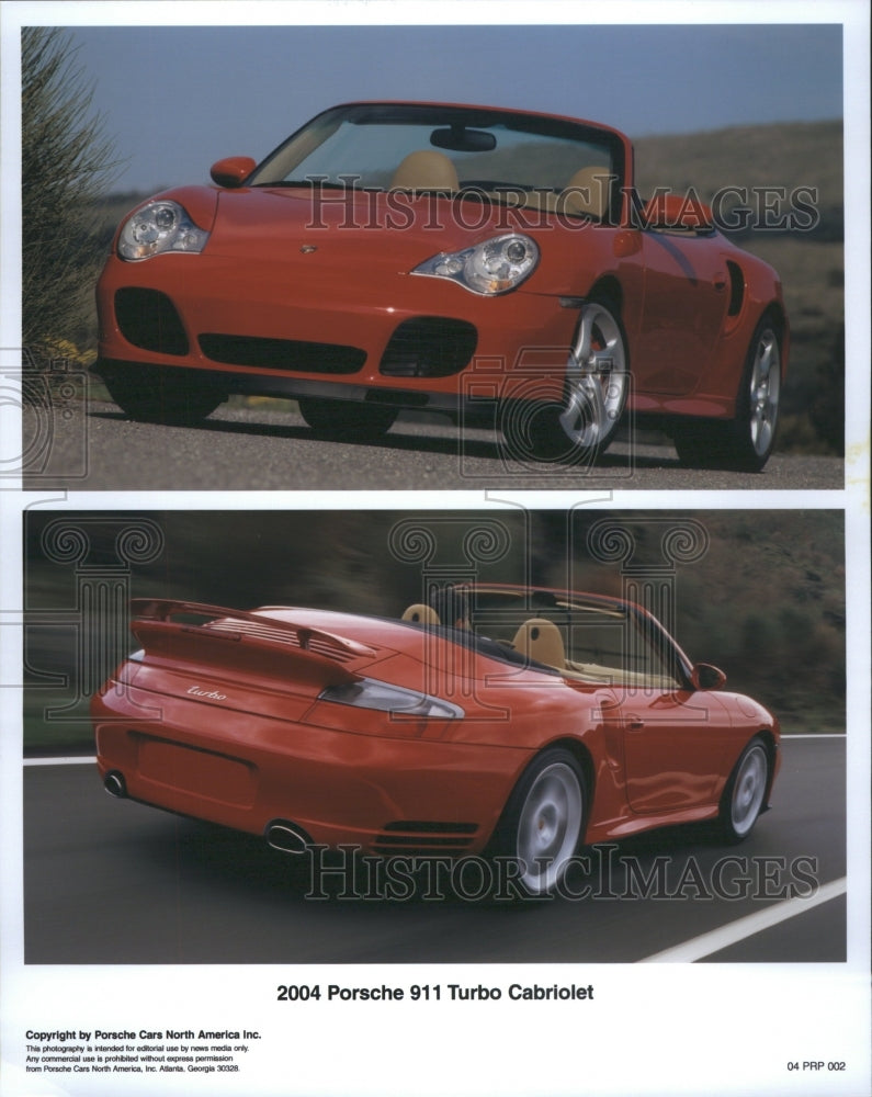 2004 Press Photo 2004 Porsche 911 Turbo Cabriolet - RRR48997 - Historic Images