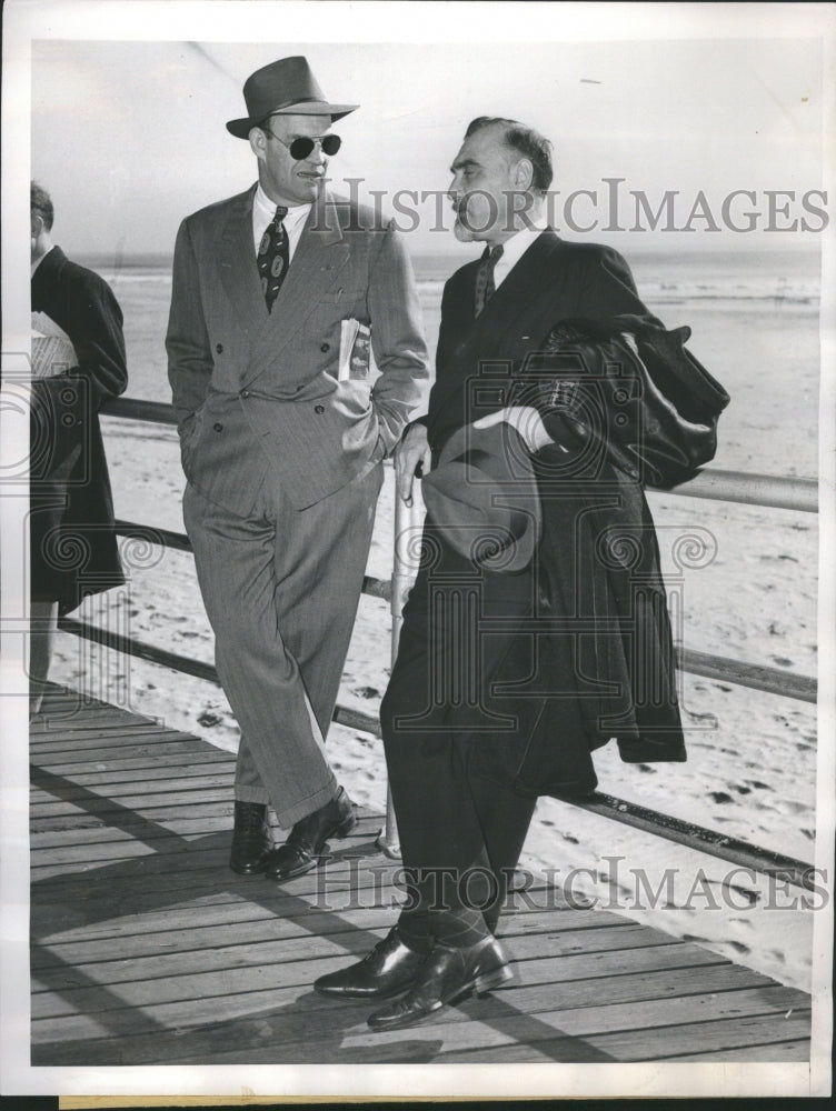 1946 Atlantic City Beach Two Men - Historic Images