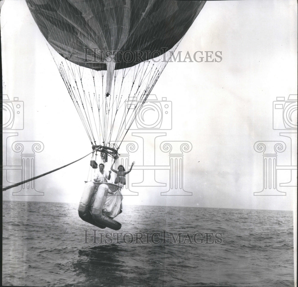 1959 Lake Michigan Coast Guard Tows Balloon - Historic Images