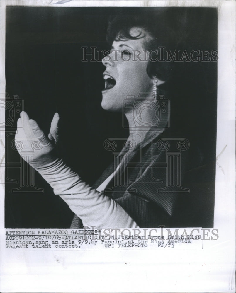 1965 Esther Lynne Smith Miss America Sing - Historic Images