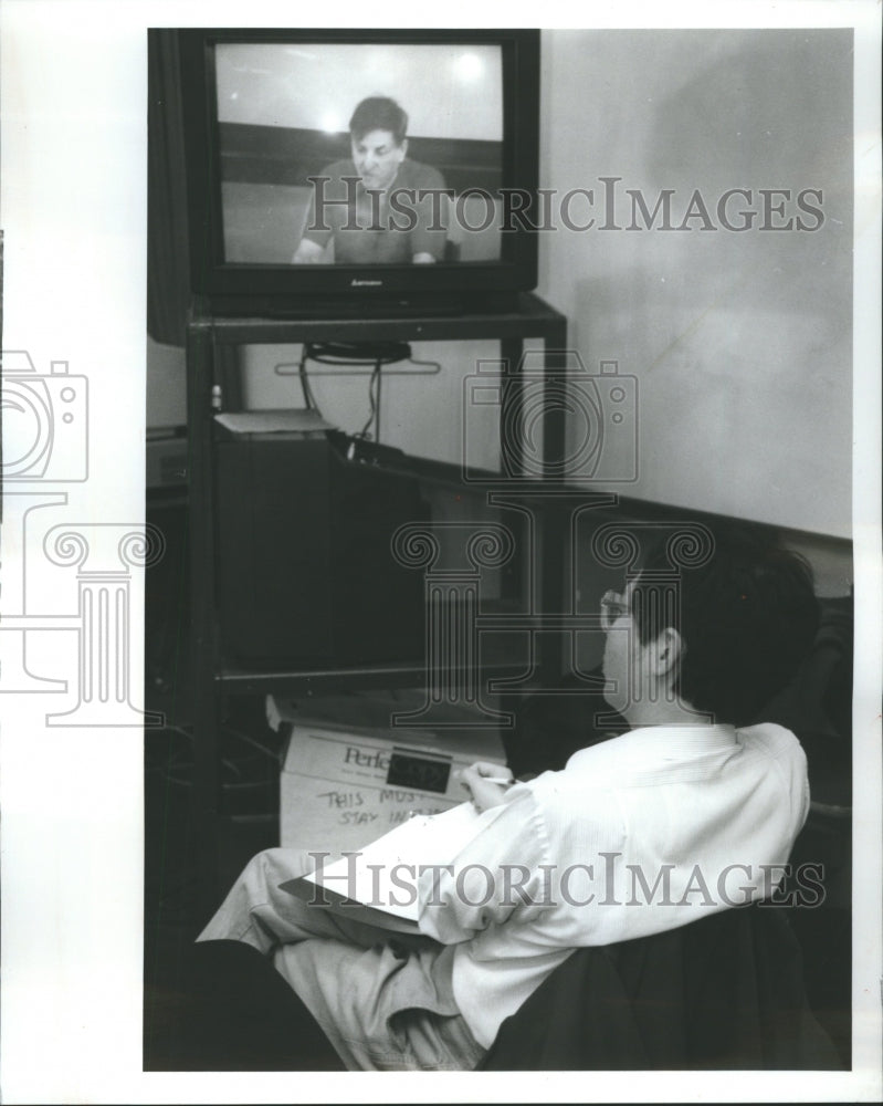 1992 Classroom Lecture Via Television - Historic Images