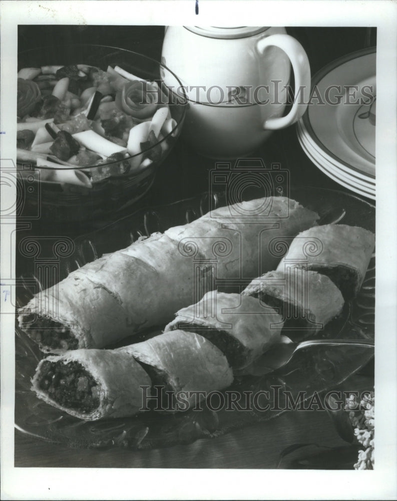 1984 Pork Sausage Strudel - Historic Images