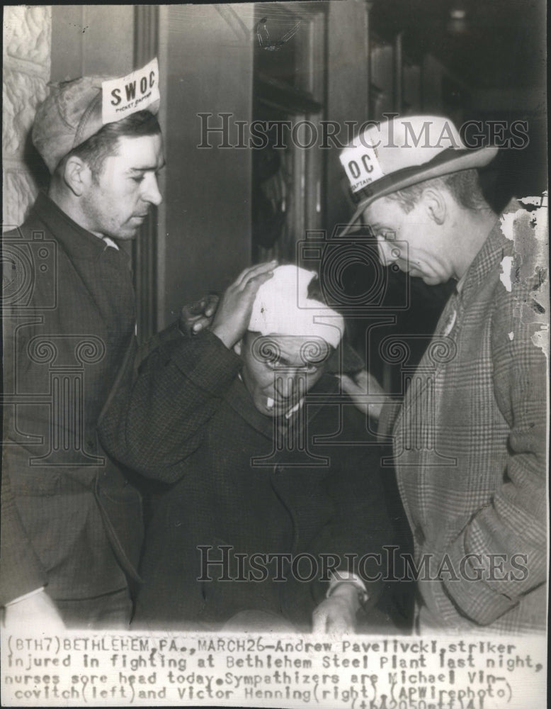 1941 Andrew Pavelivcki Bethlehem injured st - Historic Images