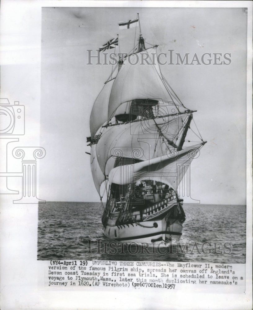 1957 They Mayflower II Plymouth England Mas - Historic Images